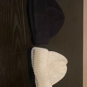 H&M Black and White Knit Hats